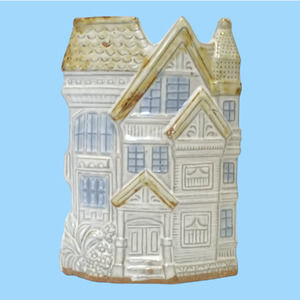 Vintage‎ Victorian Row House Stoneware Vase, by Counterpoint San Francisco 70's